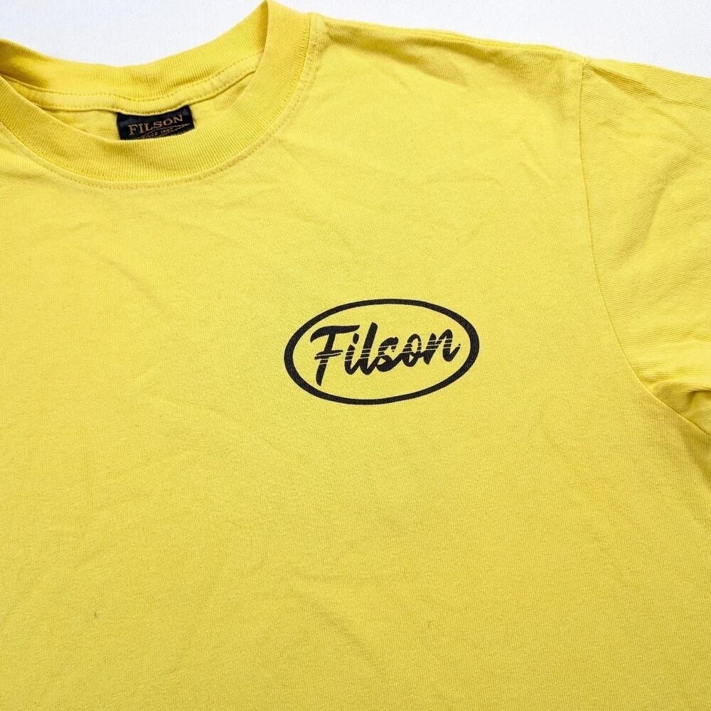 Yellow Filson T-shirt Nature Graphic Outdoor Active Tshirt Size Small - Picture 5 of 8